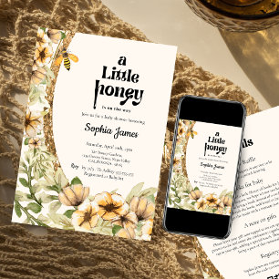 Classic Mommy to bee A little honey baby shower Invitation