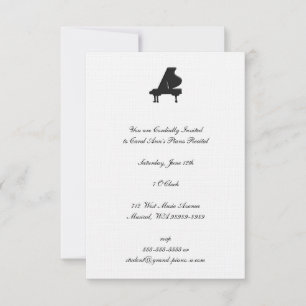 Classic Monochrome Musical Performance Invitation
