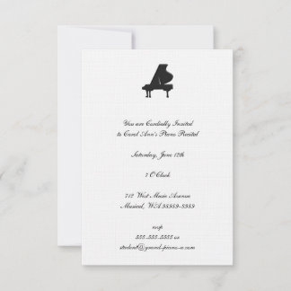 Classic Monochrome Musical Performance Invitation