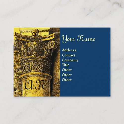CLASSIC MONOGRAM 2 bright red yellow blue Business Card