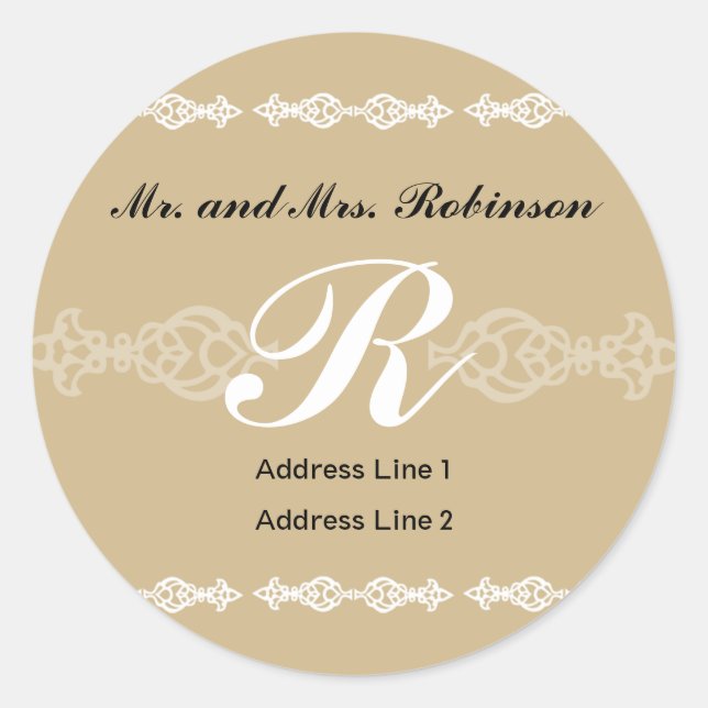 Classic Monogram Address Label 2 (Front)
