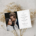 Classic Monogram Black and White Wedding Photo Save The Date<br><div class="desc">This Classic Monogram Photo Wedding Save the Date Card features elegant type and a simple border with a vertical photo. All elements are editable,  font,  photo and background color. Click the Edit button to customize this design.</div>