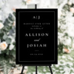 Classic Monogram Black and White Wedding Welcome Foam Board<br><div class="desc">A simple yet versatile,  classic wedding welcome sign with couples initial monogram.</div>