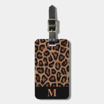 Classic Monogram Black / Brown Leopard Spot Print