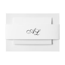 Classic Monogram Black & White Traditional Wedding