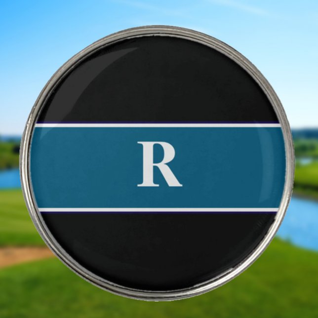 Classic monogram block colors custom monogram  golf ball marker (Creator Uploaded)