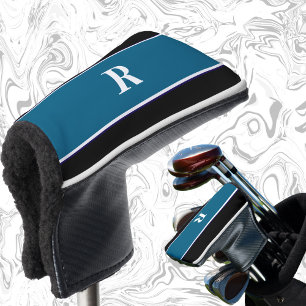 Classic monogram block colors gift for golfer golf head cover