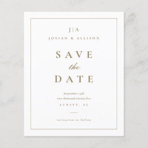 Classic Monogram Budget Save the Date