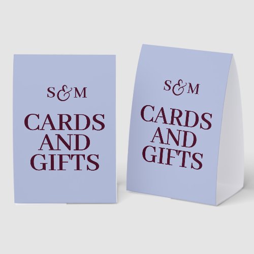Classic Monogram Cards and Gifts Wedding Paper Table Tent