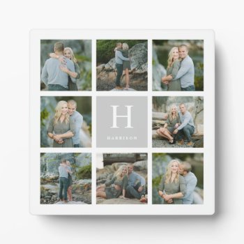 Classic Monogram Collage Plaque by FINEandDANDY at Zazzle