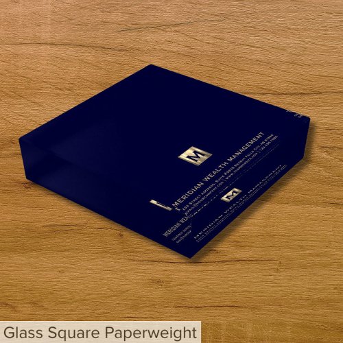 Classic Monogram Company Glass Paperweight