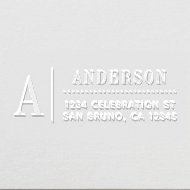 Classic Monogram | Custom Initial Return Address Embosser (Design)