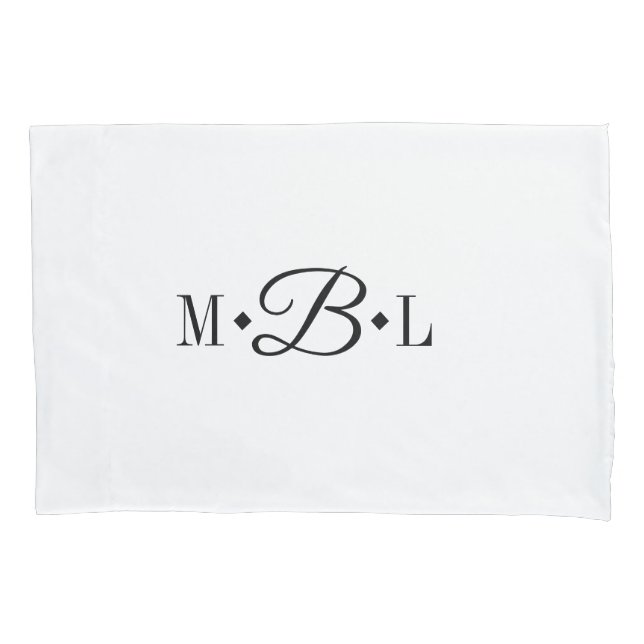 Classic Monogram Custom Pillow Case (Front)
