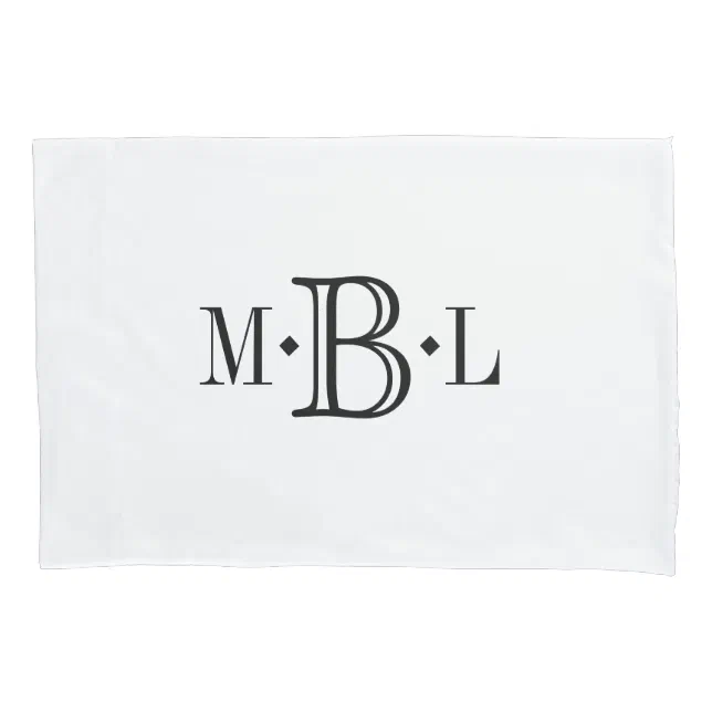 Classic Monogram Custom Pillow Case Zazzle