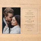 Classic Monogram Elegant Photo Wedding
