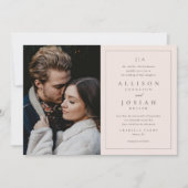 Classic Monogram Elegant Photo Wedding Invitation (Front)