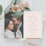 Classic Monogram Elegant Photo Wedding Invitation<br><div class="desc">This Classic Monogram Elegant Photo Wedding Invitation features a simple frame,  customizable text and portrait photo. Click the Edit button to customize this design.</div>