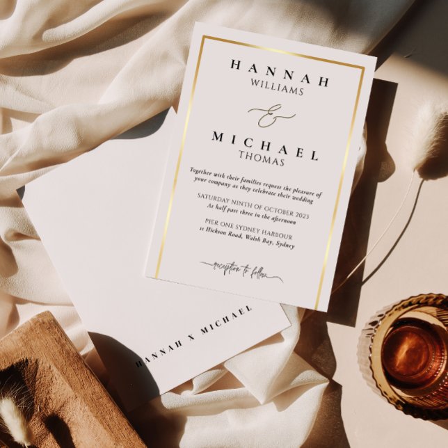 Classic monogram elegant wedding Invitation (Creator Uploaded)