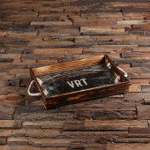 Classic Monogram Engraved Rectangle Serving Tray (Front Top)