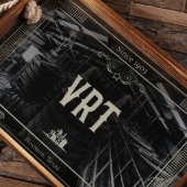 Classic Monogram Engraved Rectangle Serving Tray (Top)