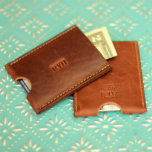 Classic Monogram Fine Leather Card Holder Wallet<br><div class="desc">The No. 3 Jefferson Fine Leather Card Holder Wallet is a great minimalist wallet. It is handmade right here in our shop with the finest of Full Grain American leathers. We hand pick our leather hides from a local tannery ~ for a rustic look and feel. The side can be...</div>