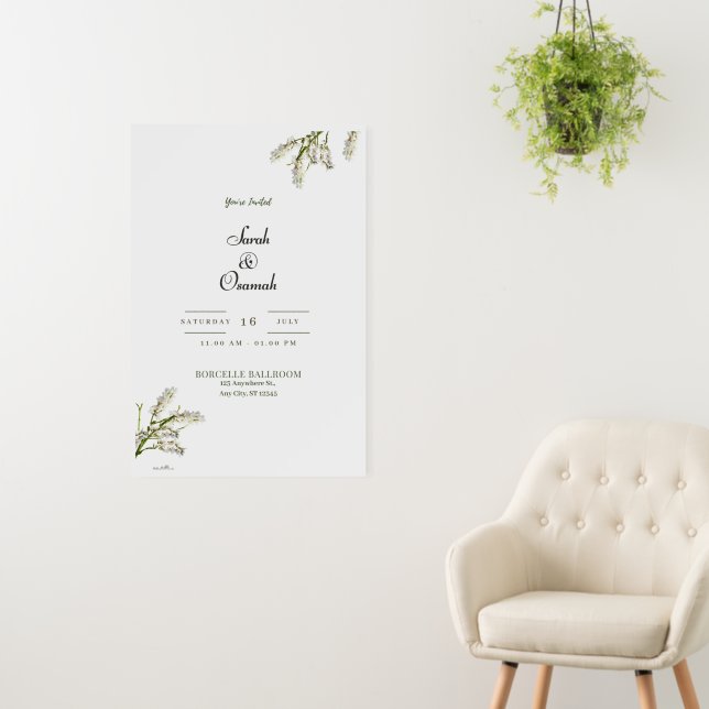  Classic monogram Foam Boards green font wedding  (In Situ (Wall))