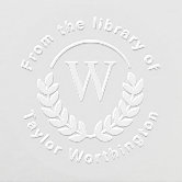 Classic Monogram From the Library of Book Embosser
