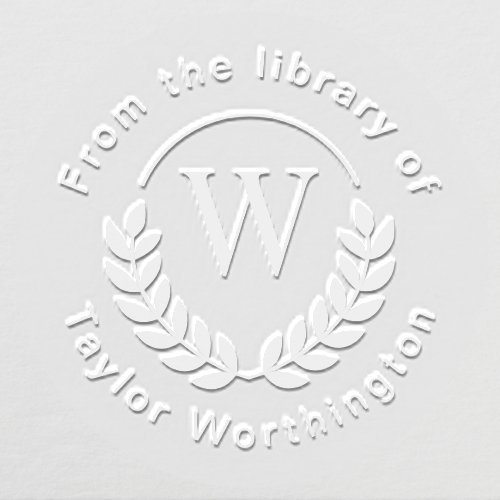 Classic Monogram From the Library of Book Embosser