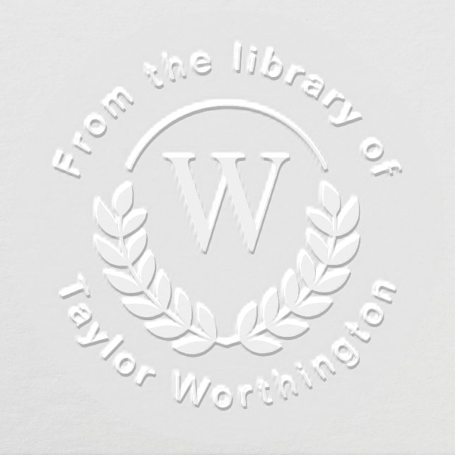 Classic Monogram "From the Library of" Book Embosser (Design)