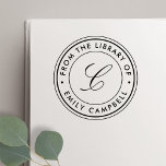 Classic Monogram from the Library of Bookplate Self-inking Stamp<br><div class="desc">Custom-designed bookplate stamp featuring classic style monogram design.</div>