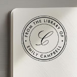 Classic Monogram from the Library of Bookplate Self-inking Stamp<br><div class="desc">Custom-designed bookplate stamp featuring classic style monogram design.</div>