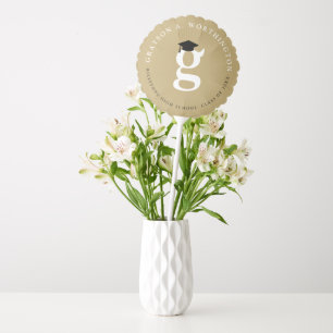 Classic Monogram Gold 'G' Modern Graduation Party Balloon