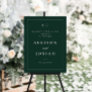 Classic Monogram Green Wedding Welcome Foam Board