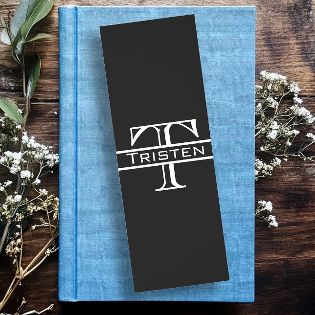 Classic Monogram Initial book lover gift Bookmarks (Creator Uploaded)