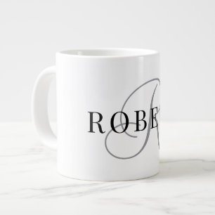 Classic Monogram Initial Name Giant Coffee Mug