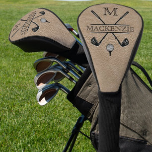Classic Monogram Initial Name  Golf Head Cover
