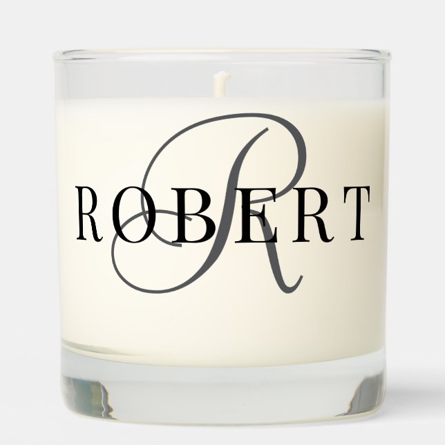 Classic Monogram Initial Name Scented Candle (Front)