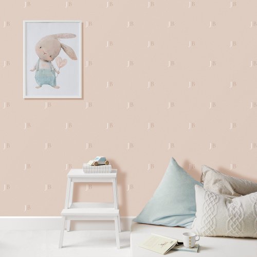 Classic Monogram Initial Pattern Warm Dusty Pink Wallpaper