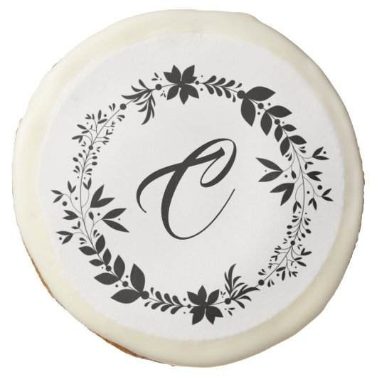 Classic Monogram Initial Sugar Cookies (Front)
