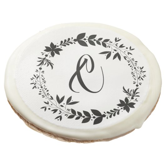 Classic Monogram Initial Sugar Cookies (Angled)