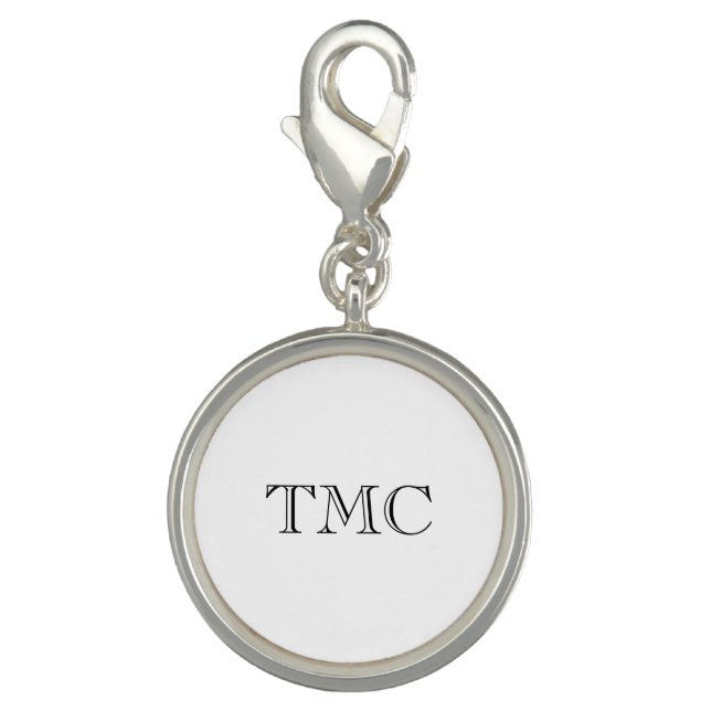Classic Monogram Initials Timeless Keepsake Charm (Front)