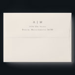 Classic Monogram Ivory Return Address Wedding Envelope<br><div class="desc">Classic Monogram Matching Return Address Wedding Suite Envelope in Ivory</div>