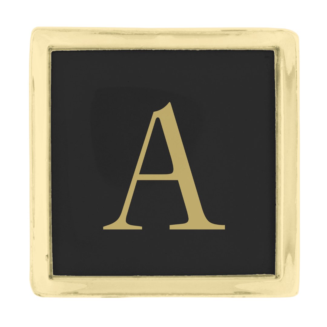 Classic Monogram Lapel Pin (Front)