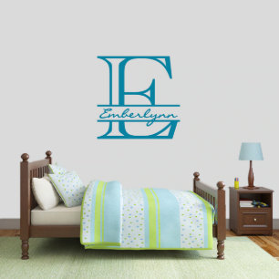 Classic Monogram Letter And Name Medium Wall Decal