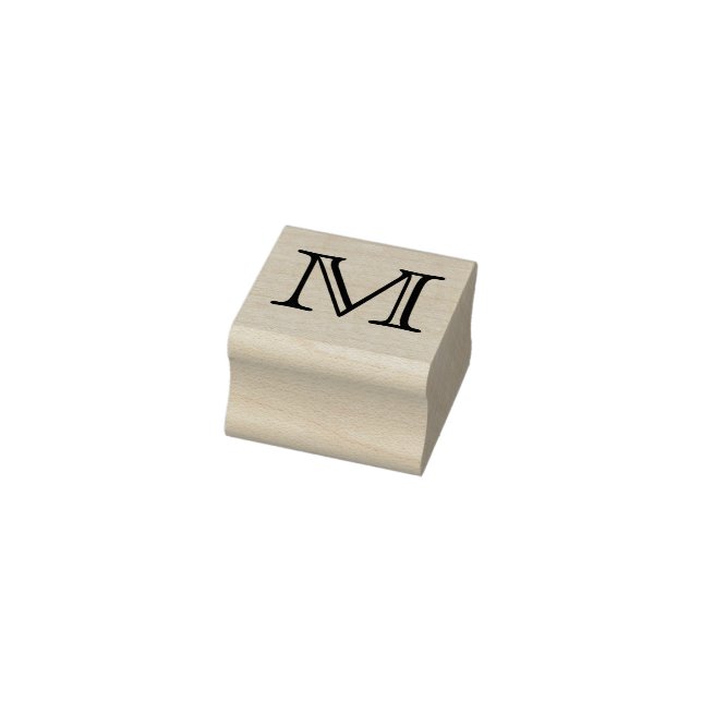 Classic Monogram Letter M 1 Inch Stamp (Stamp)