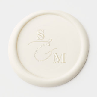 Classic Monogram Modern Ampersand Wedding Wax Seal Sticker