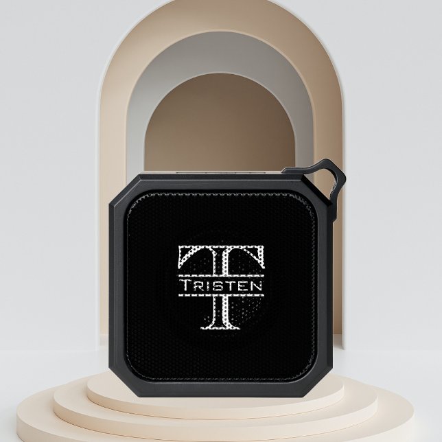Classic Monogram Name Initials Bluetooth Speaker (Creator Uploaded)