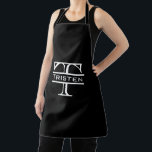 Classic Monogram Personalized Gift Apron<br><div class="desc">This design may be personalized by choosing the customize option to add text or make other changes. If this product has the option to transfer the design to another item, please make sure to adjust the design to fit if needed. Contact me at colorflowcreations@gmail.com if you wish to have this...</div>