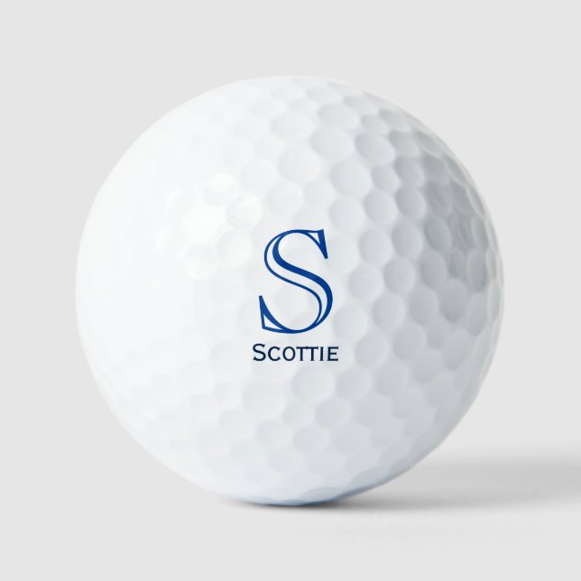 Classic Monogram Personalized Golf Balls Custom (Front)