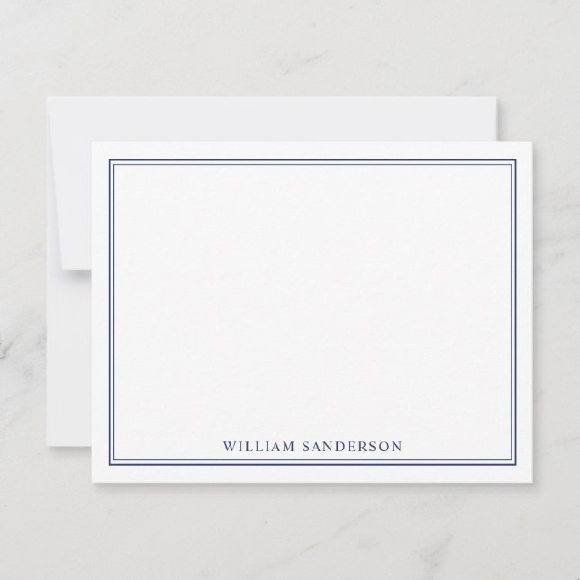 Classic Monogram Personalized Note Card (Front)